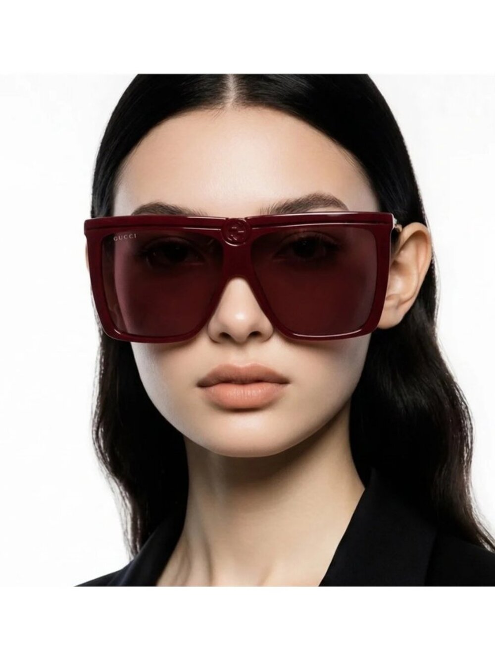 New Authentic Iconic Oversize Gucci Red Sunglasses GG0733s 003